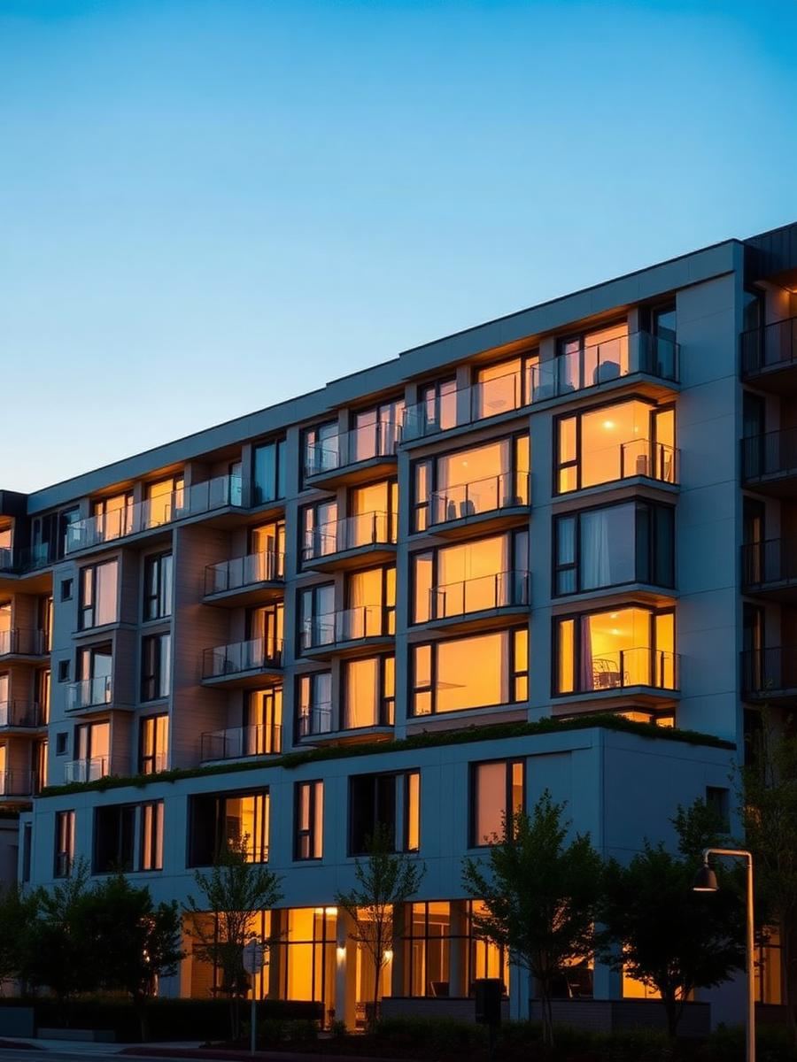 Multifamily residential building exterior